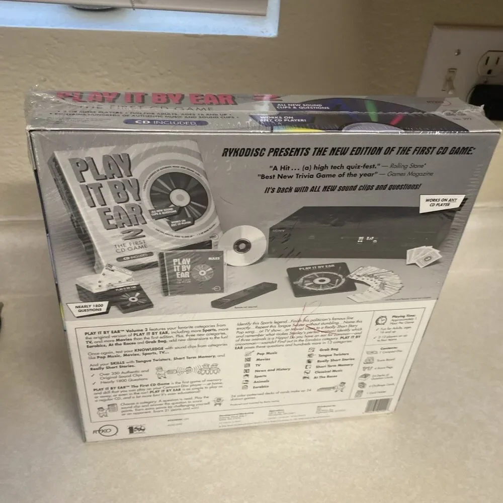 Play It By Ear 2 - CD Trivia Board Game - Vintage 90s - Sealed NIB - Retro Night